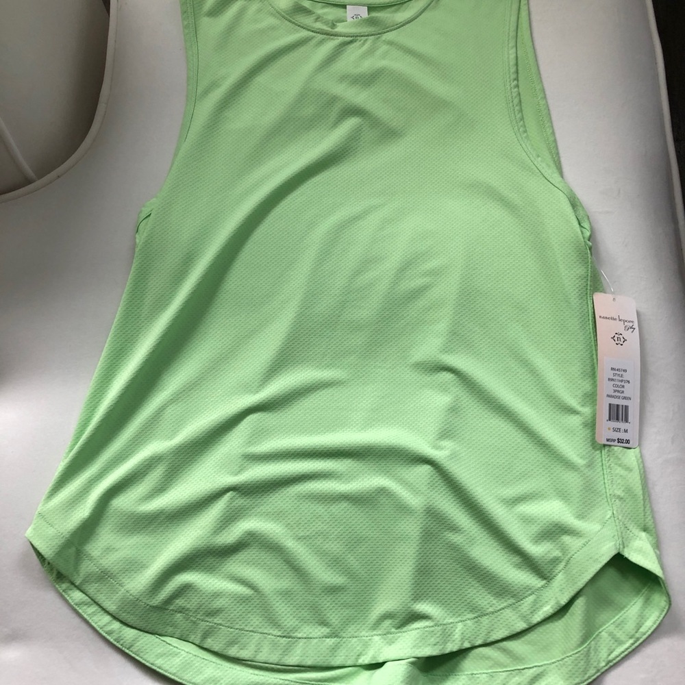 SOLD Nanette Lenore Paradise Green Activewear Tank Top (M) - Picture 4 of 6